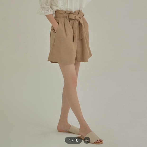 로엠 리본 반바지 베이지(28)   