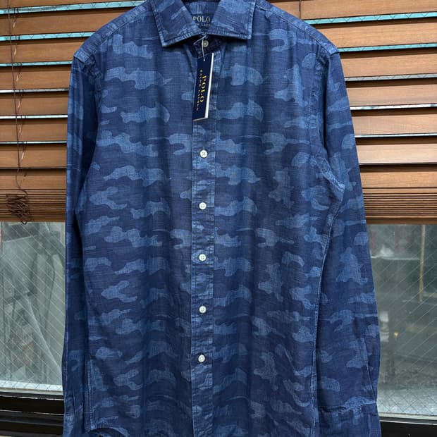 Polo Ralph Lauren 폴로랄프로렌 인디고 카모플라주 린넨 셔츠