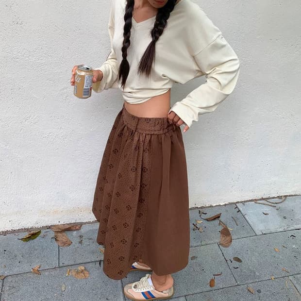 Swingswing puffy midi-skirt (이현하 님 착용)