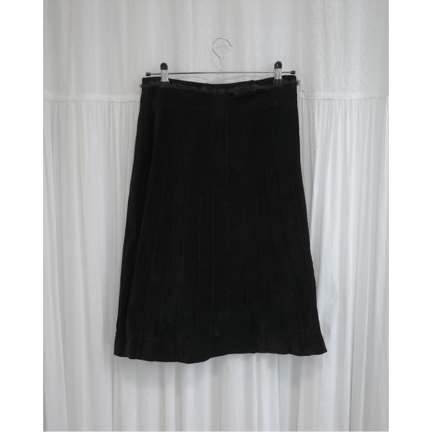 Black Velvet Fringe Skirt