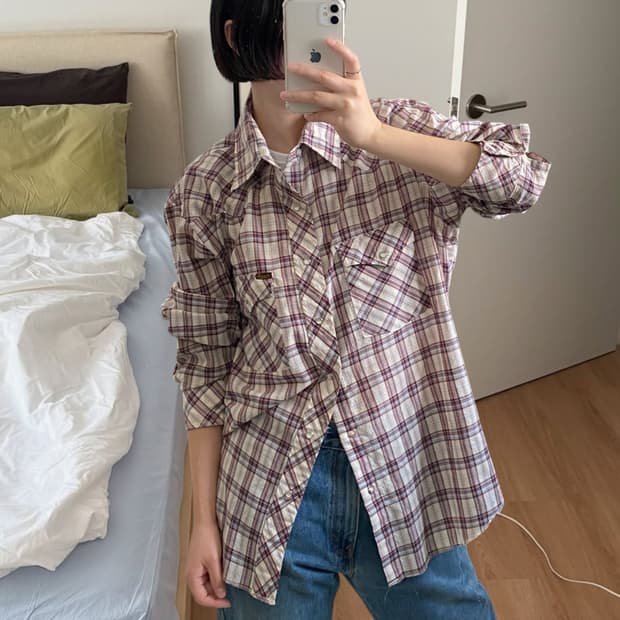 랭글러 체크 포켓 셔츠 (Man 2XL)