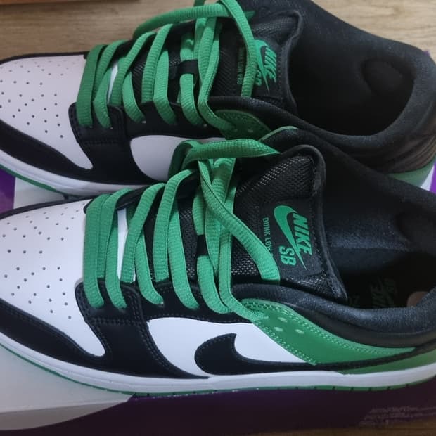 [극미중고] 나이키sb 덩크로우 그린 265