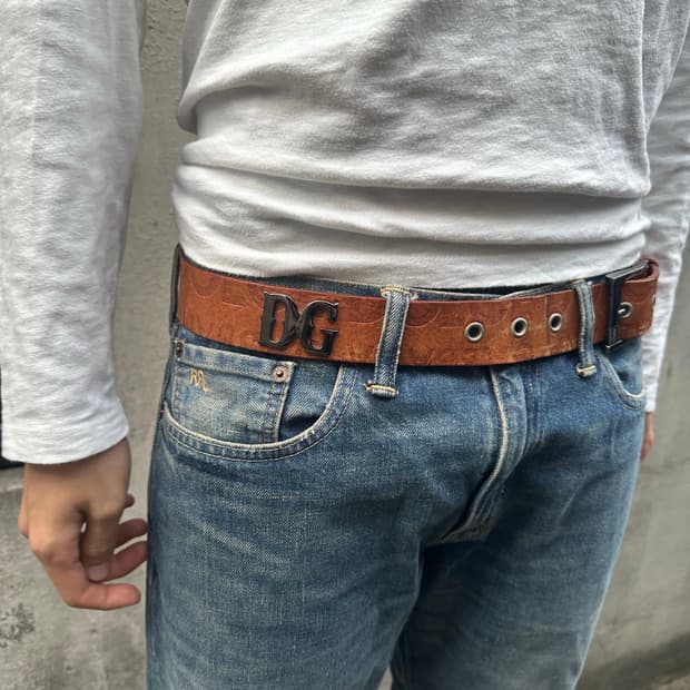 돌체앤가바나 레더 벨트