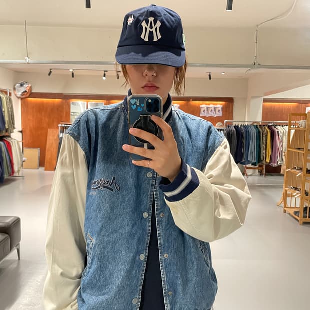 Vintage baseball denim jacket