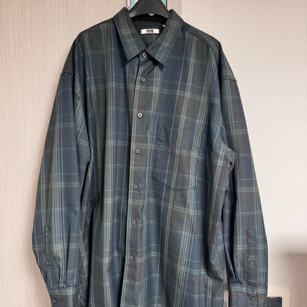 유니클로u 오라리맛 체크셔츠 2XL