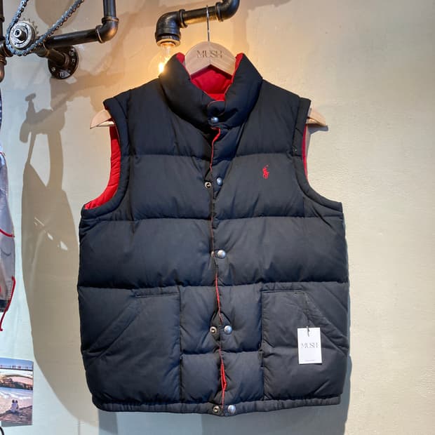 폴로 리버서블 베스트 조끼 패딩