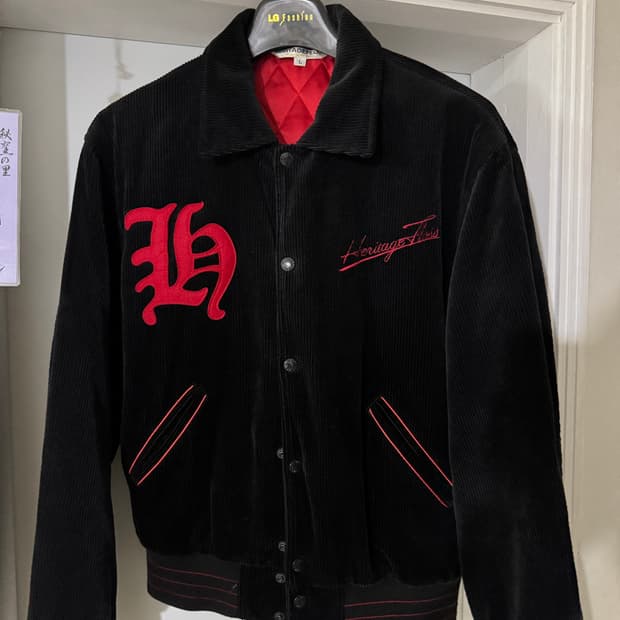 헤리티지플로스 코듀로이 바시티 블랙 L