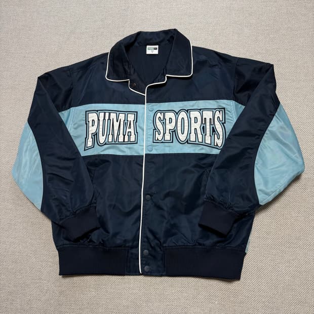 푸마 스포츠 배색 봄버 자켓