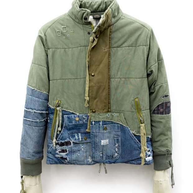 럭키사토리우스 Sakai Koutii 패치워크 데님 퀼팅 자켓 XL