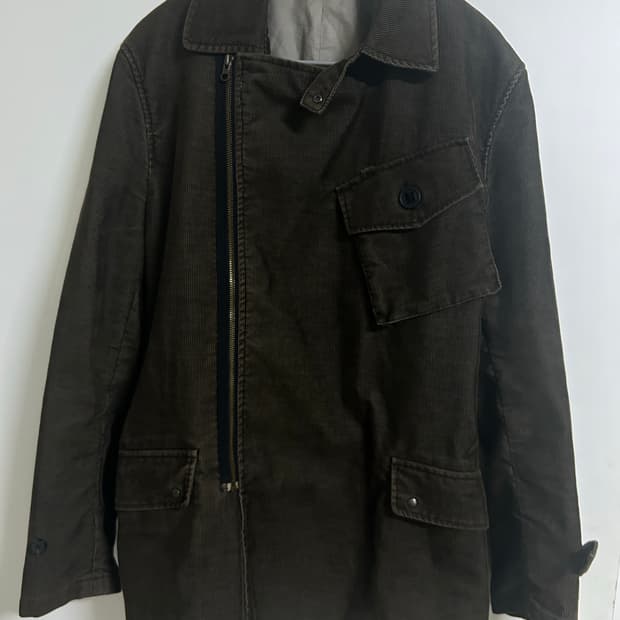 PPFM 코듀로이 사선 지퍼 자켓