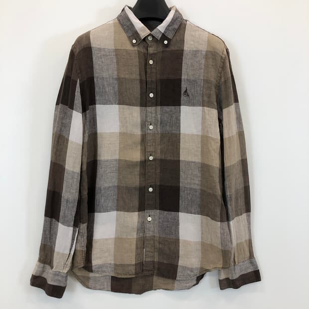 빈폴 퓨어린넨 자수로고셔츠 105