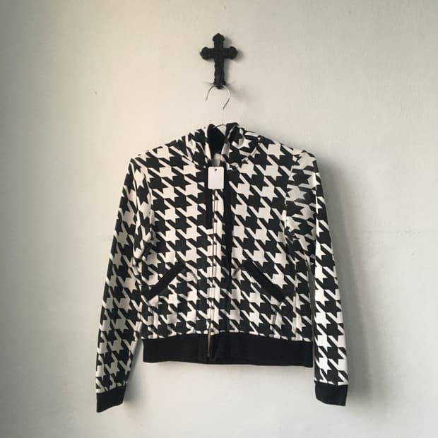 Pattern hood zip up