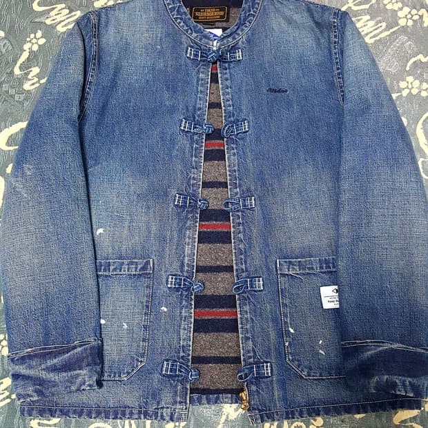 네이버후드 X 매드니스 쿵푸 데님 자켓 