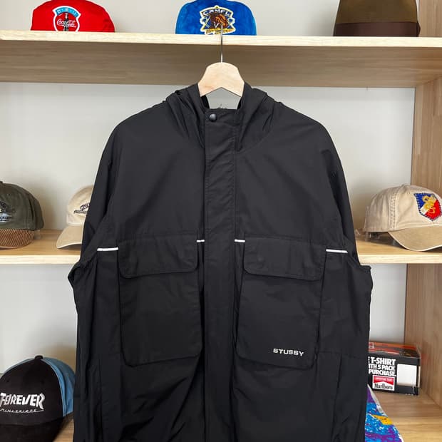 STUSSY reflective shell jacket