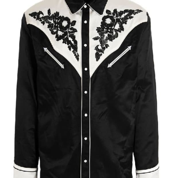 겐조 플라워 자수 웨스턴 셔츠 블랙 39 팝니다