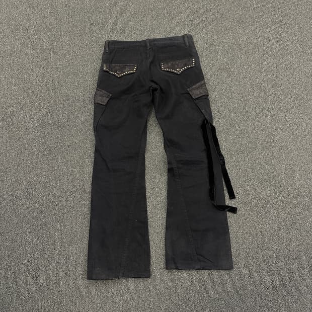 재패니즈 빈티지 부츠컷 블랙 카고팬츠 블랙진