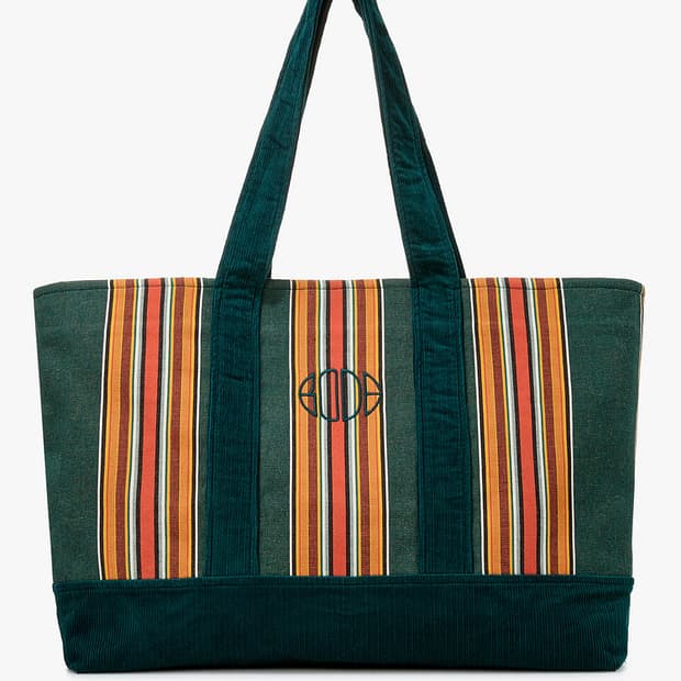 Bode parakeet stripe tote 보디 스트라이프 토트백