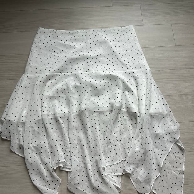 자라 땡땡이 언발란스 스커트