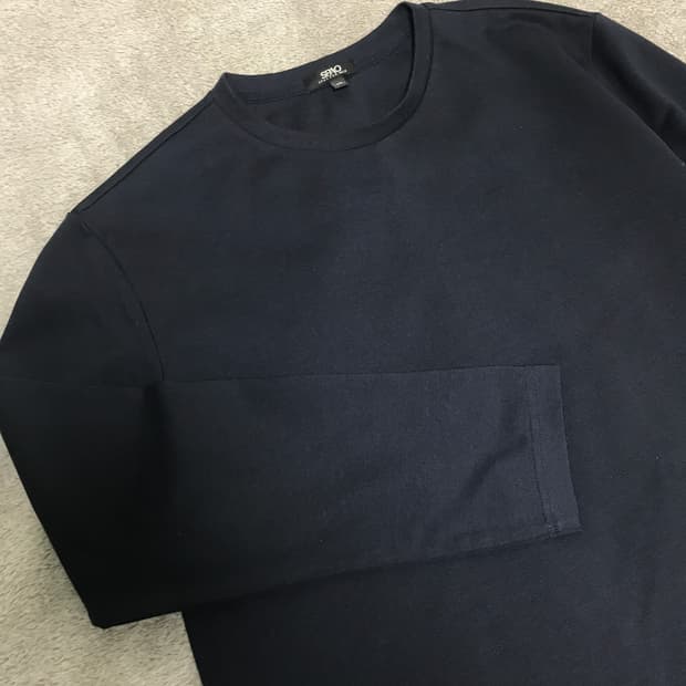 스파오 밀라노 긴팔 티셔츠 L 네이비