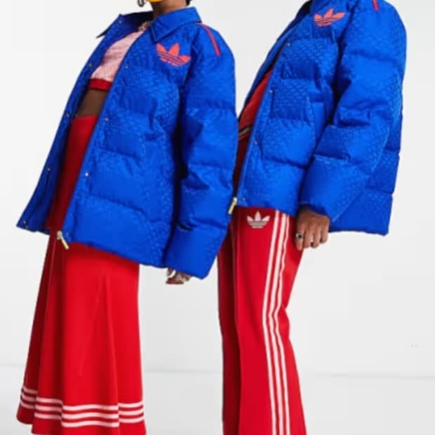 거의새것/ 아디다스 모노그램 푸퍼 덕다운 패딩자켓 90~100