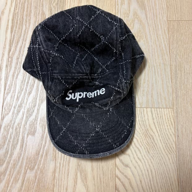 슈프림 펀칭 데님 캠프캡 블랙