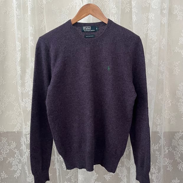 S) 폴로 랄프로렌 빈티지 램스울 니트 퍼플