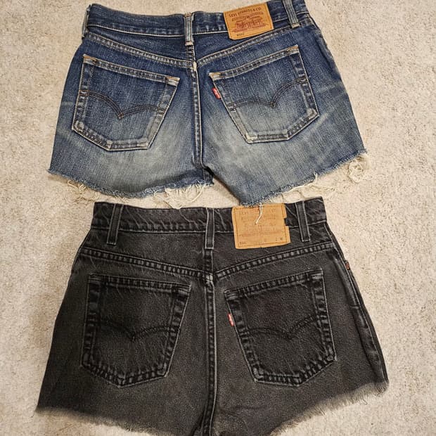 일본판(26-27)리바이스 여성 빈티지 데님 핫팬츠