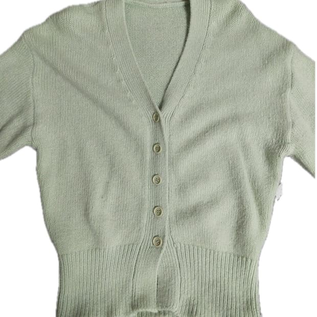 헤어리 니트 가디건