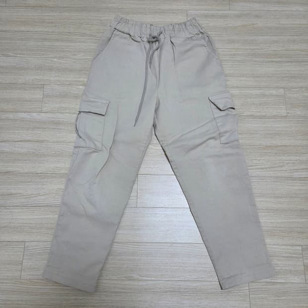 베이지 카고팬츠 면바지 슬림핏 M