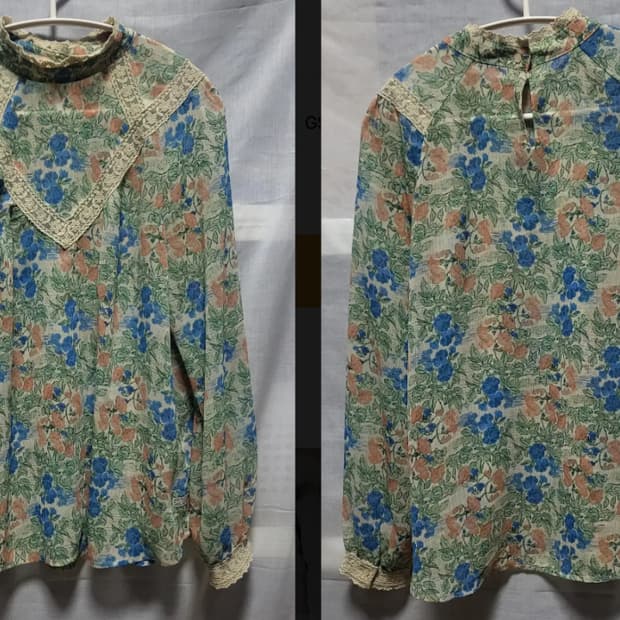 써스데이 보헤미안 쉬폰 레이스 블라우스
