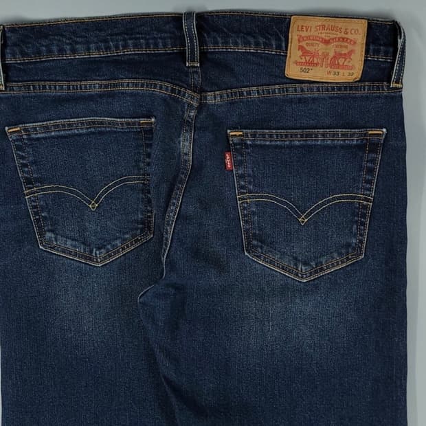 리바이스 502 진청원싱 인디고 워터리스 청바지 데님팬츠 33