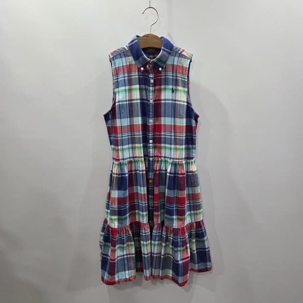 폴로랄프로렌 걸즈 슬리브리스 체크셔츠 원피스 16