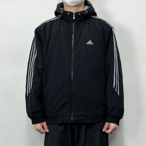 아디다스 00s 후드 누빔 점퍼 자켓