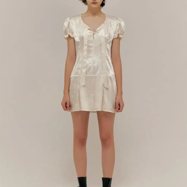 오버듀플레어 자카드 원피스