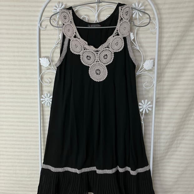 빈티지 블랙 오리엔탈 레이스 원피스 y2k 스트릿 갸루 펑키 일본빈티지