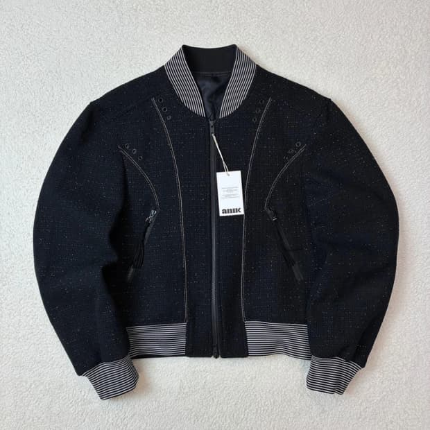 엘무드 홀리데이 트위드 바시티 자켓 PN5963