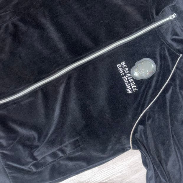 빈티지 벨벳 해골 반집업