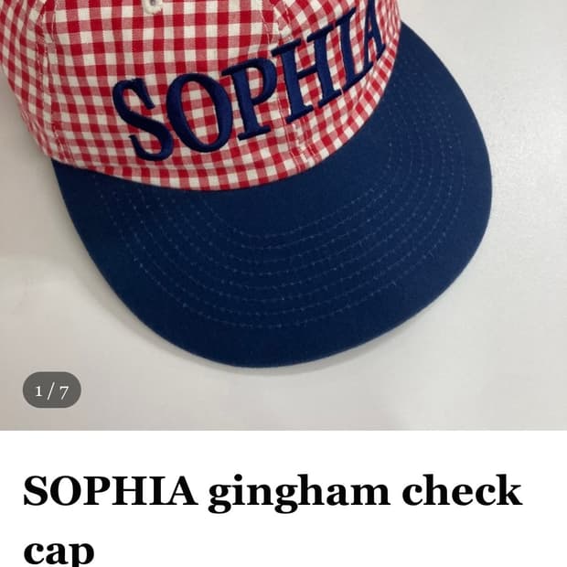 마스컴퍼니 sophia gingham check cap