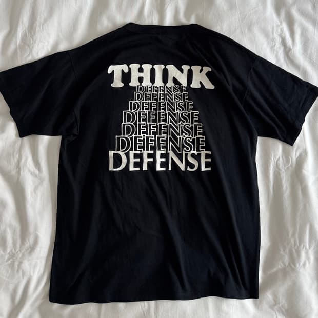 90s USA 빈티지 러셀 think defense 티셔츠