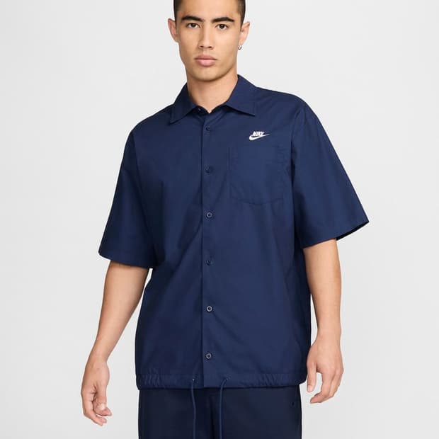 나이키 네이비 반팔 셔츠 (L)