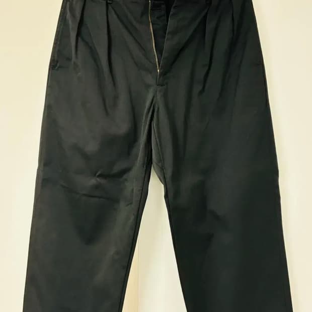 나나미카 더블 플리츠 치노팬츠 블랙 30