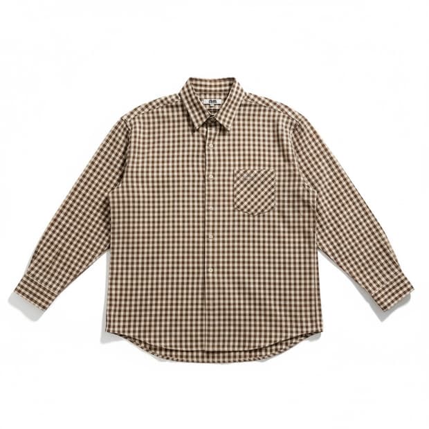 Not New check nn shirt brown 2