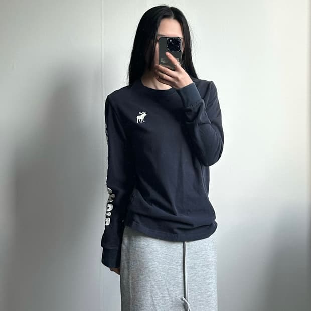 아베크롬비 y2k 와투케 네이비 긴팔티 롱슬리브