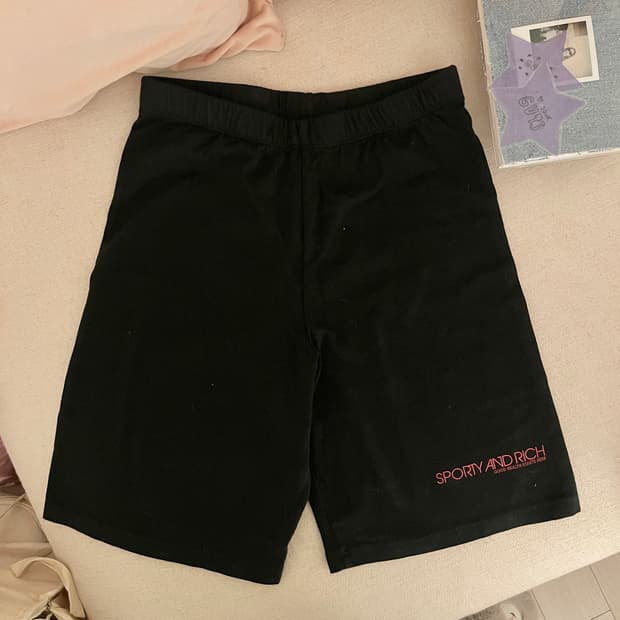 정품/새상품 SPORTY&RICH 스포티앤리치 바이커 러닝 쇼츠 팬츠
