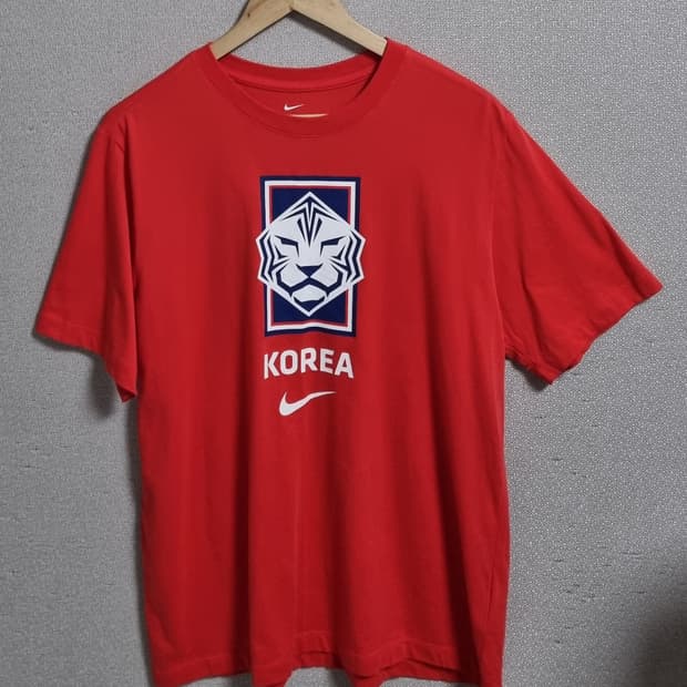 XL ) 나이키 한국 국대 레드 반팔티