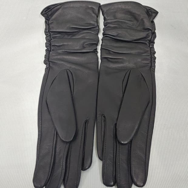 오브제 강진영 가죽 셔링 긴 장갑