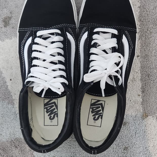 반스 올드스쿨 플랫폼 블랙 화이트