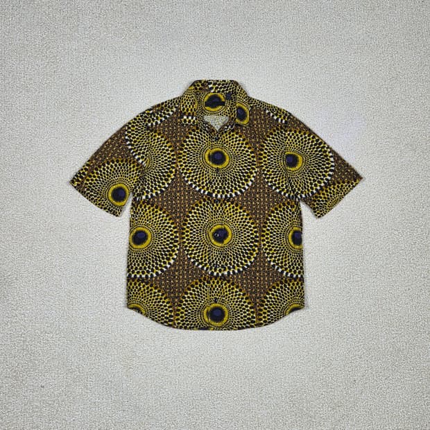 [버버리 프로섬] 기하학 서클 패턴 반팔 셔츠 | S00059