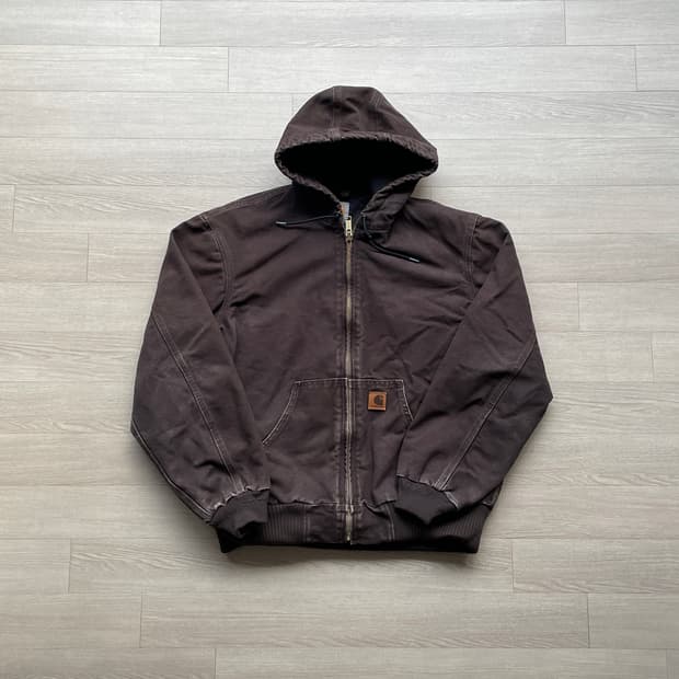 칼하트 j130 DKB 다크 브라운 액티브 자켓 샌드스톤