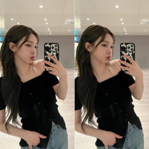 다이애그널 오프숄더니트 오프숄더반팔